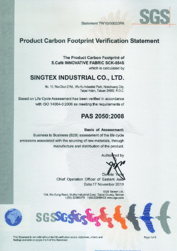 SGS Carbon Footprint Verification